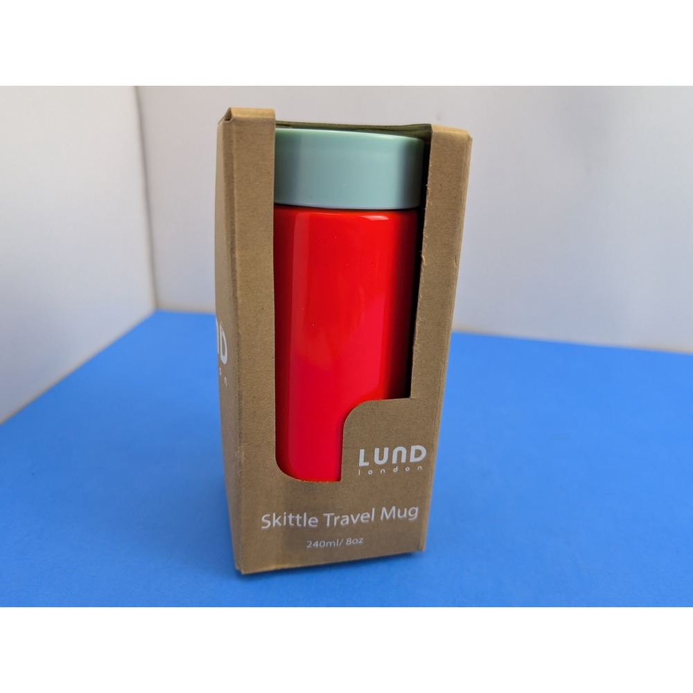Lund London Skittle Bottle Travel Mug (8 Oz) Orange Green 7395